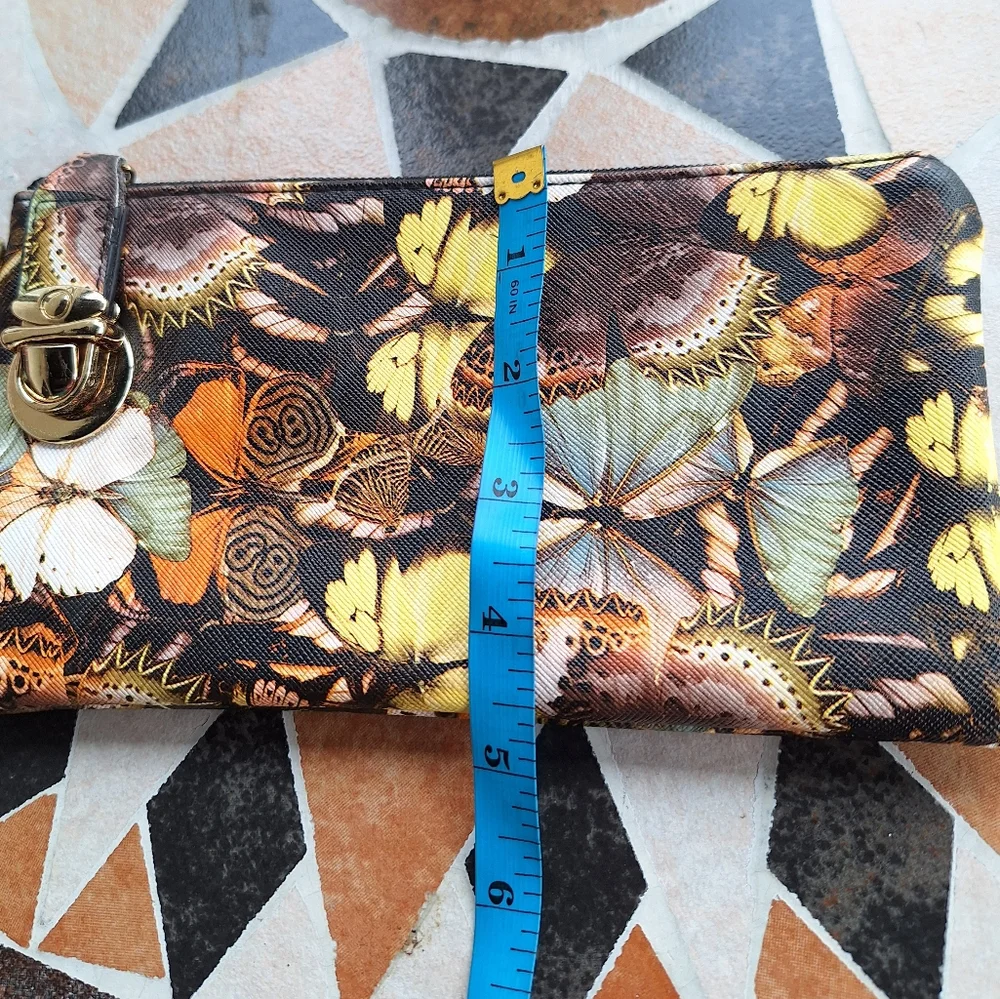 Butterfly Heritage Clutch or Organizer with Cute Snap Closure